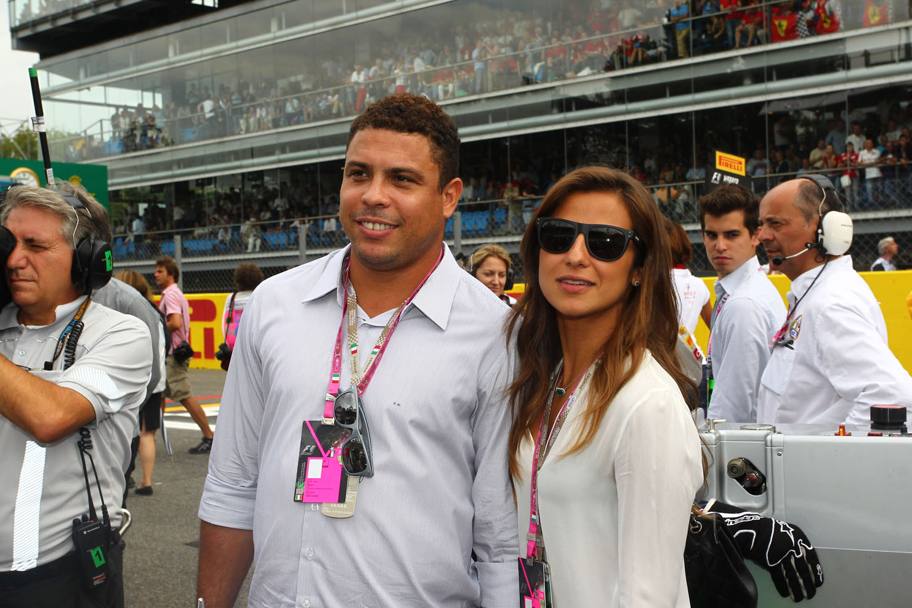 Monza, Ronaldo con la fidanzata Paula Morais al Gran Premio dell’8 settembre 2013 (LaPresse)